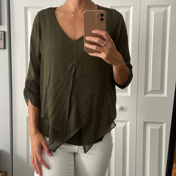 Olive Green Blouse - Picture 1 of 2